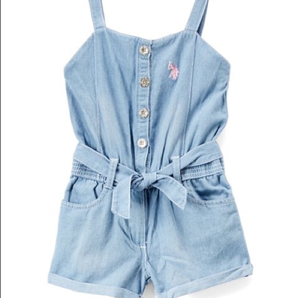 Light Wash Jean Jumper - Size 2T